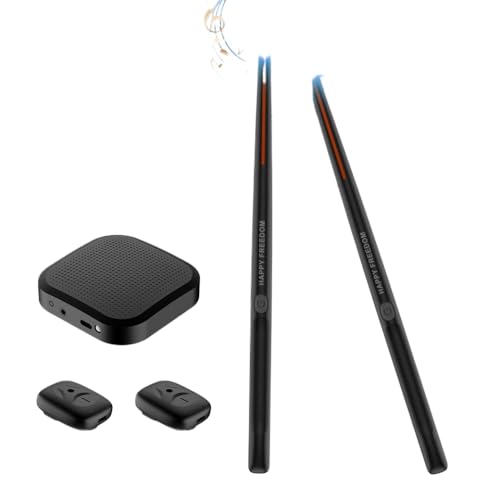 Elektronische Drumsticks Air Drum Stick mit 2 Fuß Pedalen 16D -Lautsprecher DSP Level Sound Card niedrige Verzögerung Elektrische Rhythmusstäbe kompatibel mit den meisten Drum Controllern(Blue) von DPLBAZHC
