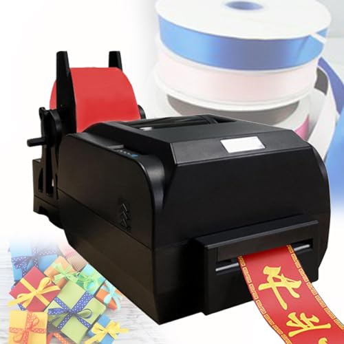 DPLWJPP Digitaler Satinbanddrucker,Banddrucker Mit Bandhalter,Druckauflösung: 200 DPI,Geschwindigkeit 150 Mm/S,Unterstützt Über 50 Sprachen,Singlerow von DPLWJPP