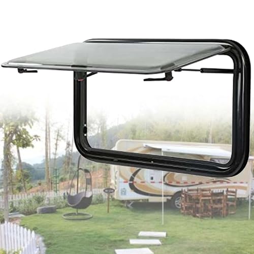 DPLWJPP Wohnmobil Fenster Rv Klappfenster Externes Push Fenster,Uv-Beständig,Acrylglas,70° Öffnungswinkel,Für Rv Wohnwagen Kastenwagen Van Camper,900mm*450mm von DPLWJPP