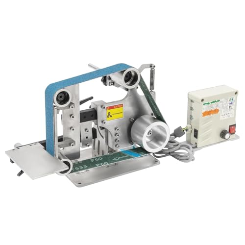 Einstellbare Geschwindigkeit Bandschleifer Bausatz Multifunktions Desktop Bandschleifmaschine mit Bürstenloser Gleichstrommotor für Holz Metall von DPLWJPP