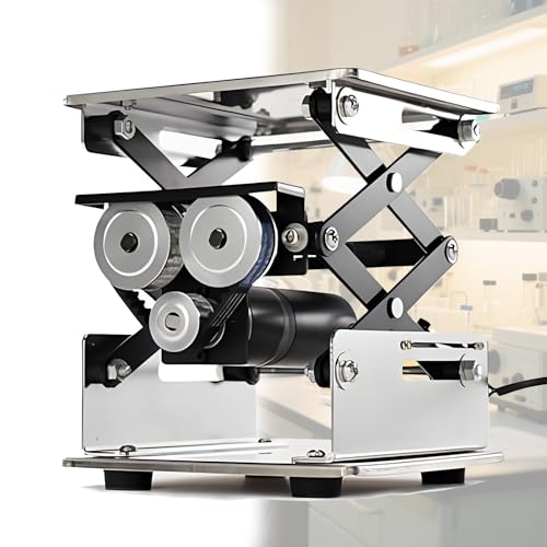Kleiner Labor Hebeständer Ferngesteuert Verringerung Von Vibrationen Und Lärm Elektrische Hebeplattform aus Edelstahl Verstellbarer Heber Bewegliche Last 10kg,200mm von DPLWJPP