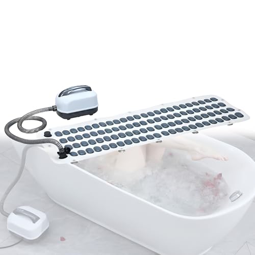 Luftsprudelbad Sprudelmatte Badewanne Surf Massage Badematte Rutschfeste Bubble Spa Matte Komfortable Ganzkörpermassage Tragbares Spa Schaumbad Massagegerät von DPLWJPP