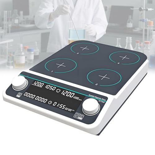 Mehrere Magnetische Rührer Digital Display Magnetrührer Fürs Labor Unabhängige Steuerung Rührmaschine für Effizientes Mischen von Flüssigkeiten In Laboren,MMS4 von DPLWJPP