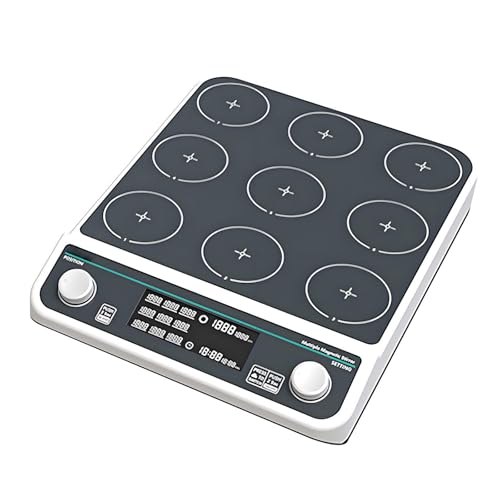 Mehrere Magnetische Rührer Digital Display Magnetrührer Fürs Labor Unabhängige Steuerung Rührmaschine für Effizientes Mischen von Flüssigkeiten In Laboren,MMS9 von DPLWJPP
