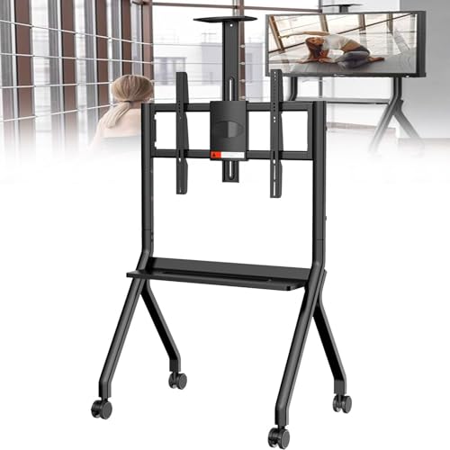 Smart Whiteboard Ständer Boden Tv Ständer mit Feststellbaren Rädern Bodenstehender Tv-Ständer Höhenverstellbar Rollbarer Tv Ständer für Whiteboards und Fernseher,Black-FD580 Smart Whiteboard Ständer Boden Tv Ständer mit Feststellbaren Rädern Bodenstehender Tv-Ständer Höhenverstellbar Rollbarer Tv Ständer für Whiteboards und Fernseher,Black-FD580 von DPLWJPP