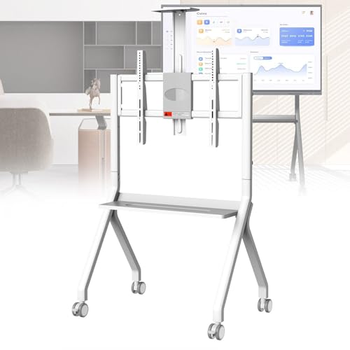 Smart Whiteboard Ständer Boden Tv Ständer mit Feststellbaren Rädern Bodenstehender Tv-Ständer Höhenverstellbar Rollbarer Tv Ständer für Whiteboards und Fernseher,White-FD580 Smart Whiteboard Ständer Boden Tv Ständer mit Feststellbaren Rädern Bodenstehender Tv-Ständer Höhenverstellbar Rollbarer Tv Ständer für Whiteboards und Fernseher,White-FD580 von DPLWJPP
