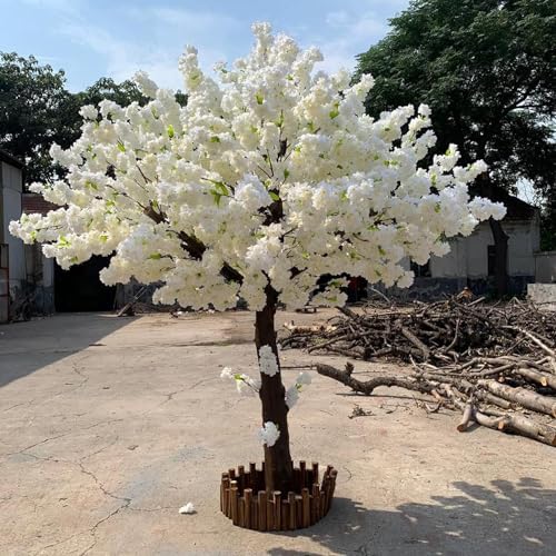 DPLXFPP Atemberaubender Lebensechter Künstlicher Kirschblütenbaum, Künstlicher Kirschblütenbaum, Handgefertigte Gefälschte Sakura-Seidenblumendekoration Für Hochzeitsfeier-Dekoration,1.8x1m/5.9x3.2ft von DPLXFPP