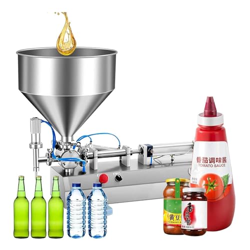 DPLXFPP Manuelle Flüssigkeitsfüllmaschine, Verstellbarer Flaschenfüller, Horizontale Automatische Pneumatische Pasten- Und Flüssigkeitsfüllmaschine 0,4–0,9 Mp Luftdruck,5-40ML von DPLXFPP