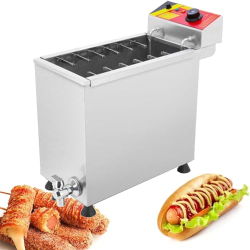 DPLXQPP 25L Edelstahl-Käse-Hot-Dog-Stickmaschine,kommerzielle Wurst-Elektrofritteuse, geeignet für Restaurants,Geschäfte,Privathaushalte von DPLXQPP
