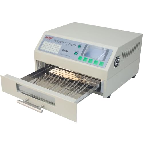 DPLXQPP T-962a Automatischer Reflow-Ofen,1500w Automatische Reflow-Maschine,Infrarot-Löten Bga Ic-Heizung 300 X 320 Mm Professionelle Infrarot-Heizlötmaschine,T-962-110V von DPLXQPP