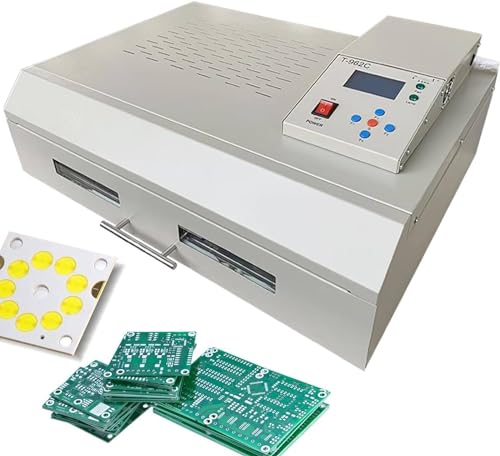 DPLXQPP T-962a Automatischer Reflow-Ofen,1500w Automatische Reflow-Maschine,Infrarot-Löten Bga Ic-Heizung 300 X 320 Mm Professionelle Infrarot-Heizlötmaschine,T-962C-220V von DPLXQPP