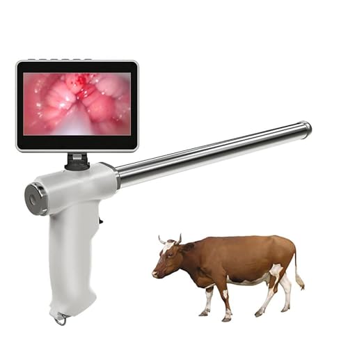 DPLXQPP Visuelles Besamungsgerät,Visuelle Tierbesamungspistole,Endoskopische Besamung,Mit Hochauflösender Konstanttemperaturkamera,Cattle-110V von DPLXQPP