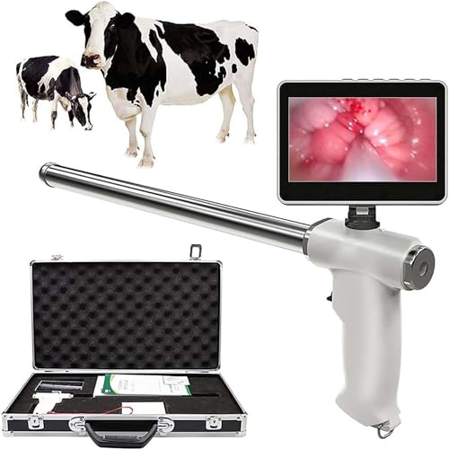 DPLXQPP Visuelles Besamungsgerät,Visuelle Tierbesamungspistole,Endoskopische Besamung,Mit Hochauflösender Konstanttemperaturkamera,Cattle-110V von DPLXQPP