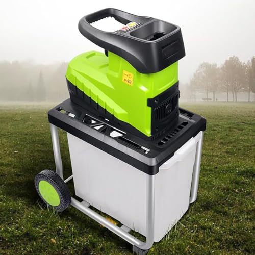 Elektrischer Häcksler Mit 60l Box,2800w Motorleistung,5000 U/Min,Abnehmbarer Mulchbehälter,Perfekt Für Grobe äste & Feines Laub,Platzsparend & Mobil,Chippers von DPLXQPP