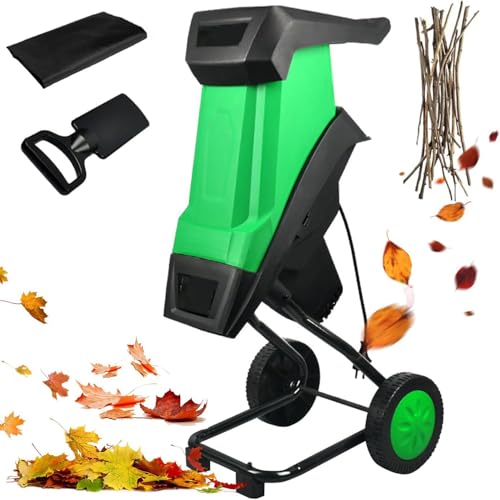 Hochleistungs Häcksler Elektrisch 2400 Watt,Mit Anti-Blockier,Schnittdurchmesser 39mm,Extrem Leise (110db),Perfekt Für Komposthäcksler & Gartengeräte,Chippers von DPLXQPP