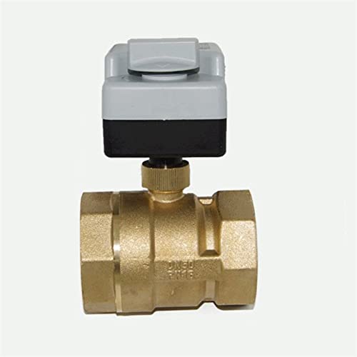DPNABQOOQ DN50 Messing Motorisierter Kugelhahn 3-Draht 2-Punkt Steuerung Elektrischer AC220V Kugelhahn mit Handschalter 1St von DPNABQOOQ