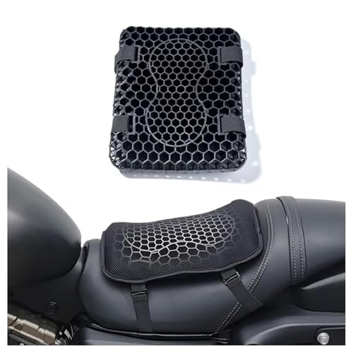 DPONHJ Motorrad Sitzpolster Gel für Triumph Thunderbird LT 2014 2015 2016 2017 2018 2019, Sitzkissen Motorrad StoßDäMpfung, Neue Gel Wabe StoßDäMpfende Atmungsaktive Sitzkissen, Motorradzubehör von DPONHJ
