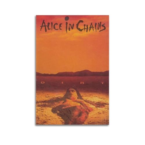 DPQICHH Alice in Ketten Dirt Poster Künstleralbum-Cover-Poster, Leinwandgemälde, Ölgemälde, Druck, Kunstalbum, Wohnzimmer-Dekoration, Art-Deco, Wanddekoration, 30 x 45 cm von DPQICHH
