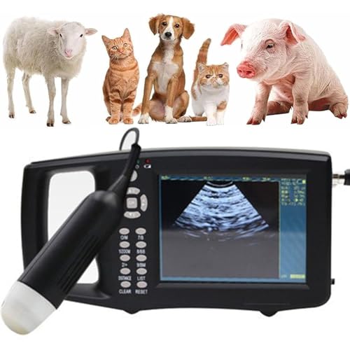 DPQYJPP Veterinär-Ultraschallscanner, tragbarer Veterinär-Ultraschallscanner, multifunktionales Veterinär-Ultraschallgerät, B-Ultraschallscanner für Nutztiere, Schweine, Ziegen, Trächtigkeit von DPQYJPP