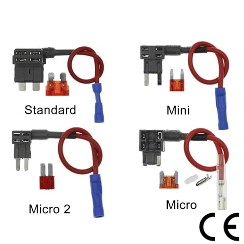 100PCS 12V MINI SMALL MEDIUM Size Car Fuse Holder Add-a-circuit TAP Adapter with 10A Micro Mini Standard ATM Blade Fuse(T Micro,7.5A) von DPRPQXCXY