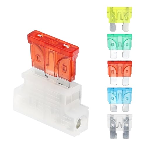 100PCS Auto Standard Middle Fuse Holder + Car Boat Truck ATC ATO Blade Fuse 1A 2A 3A 4A 5A 7.5A 10A 15A 20A 25A 30A 35A 40A(100sets 35A) von DPRPQXCXY