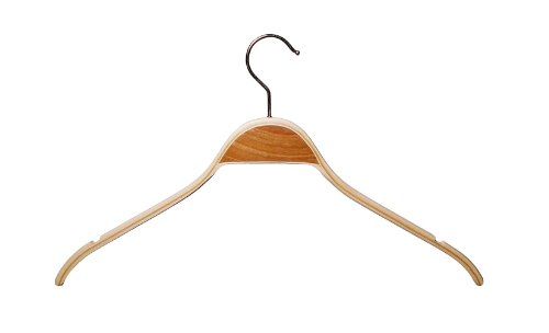Kleiderbügel aus Schichtholz mit Kerben Breite 42 cm (10 Stück) von DPS Shopfitting