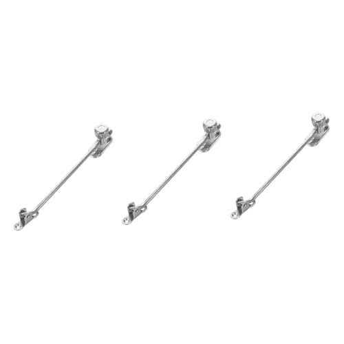 3-teiliges Falltürscharnier, Gasdruckfeder for Wohnmobilbetten und Außenschränke, Druckstützstange for Möbel, robuste Konstruktion, einfache Installation for stabilen Einsatz(Silverx3pcs) von DPSQQ