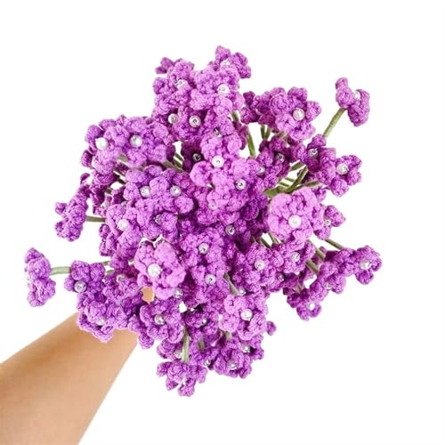 DPSQQ Häkelblumen, gestrickte Blumen, 1 Stück, gestrickter Blumenstrauß, Braut- und Hochzeitsdekoration, Blumendekoration for Zuhause, Tischdekoration, gestrickte Blumen (B)(C) von DPSQQ