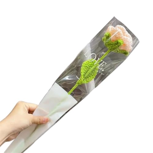 DPSQQ Häkelblumen, gestrickte Blumen, DIY-Strickstrauß, Rosenblumenstrauß, Handgestrickte Kunstblumen, Strickblumen, Heimtisch, Häkelblumenstrauß, gestrickte Blumen (1)(13) von DPSQQ