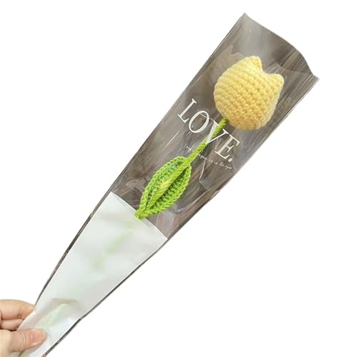 DPSQQ Häkelblumen, gestrickte Blumen, DIY-Strickstrauß, Rosenblumenstrauß, Handgestrickte Kunstblumen, Strickblumen, Heimtisch, Häkelblumenstrauß, gestrickte Blumen (1)(17) von DPSQQ
