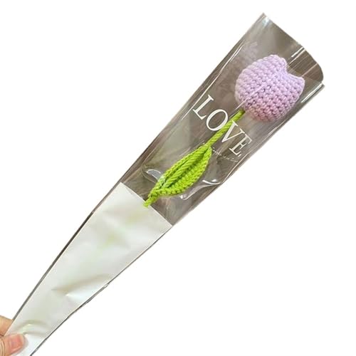DPSQQ Häkelblumen, gestrickte Blumen, DIY-Strickstrauß, Rosenblumenstrauß, Handgestrickte Kunstblumen, Strickblumen, Heimtisch, Häkelblumenstrauß, gestrickte Blumen (1)(20) von DPSQQ