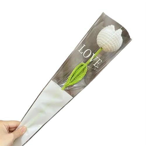 DPSQQ Häkelblumen, gestrickte Blumen, DIY-Strickstrauß, Rosenblumenstrauß, Handgestrickte Kunstblumen, Strickblumen, Heimtisch, Häkelblumenstrauß, gestrickte Blumen (1)(23) von DPSQQ