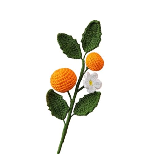 DPSQQ Häkelblumen, gestrickte Blumen, Häkelblumen, künstliche Handgestrickte Obstblumen, Blumenstrauß, DIY, handgefertigte Kunstblumen, Hochzeitsfeier, Heimdekoration, gestrickte Blumen (A)(A) von DPSQQ