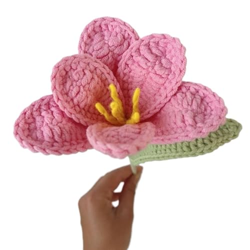 DPSQQ Häkelblumen, gestrickte Blumen, Handgestrickte Blumen, künstliche Tulpen, Blumenstrauß, Baumwollgarn, gehäkelte Kunstblumen for Hochzeit, Zuhause, Tischdekoration, gestrickte Blumen (D)(A) von DPSQQ