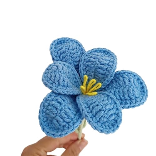 DPSQQ Häkelblumen, gestrickte Blumen, Handgestrickte Blumen, künstliche Tulpen, Blumenstrauß, Baumwollgarn, gehäkelte Kunstblumen for Hochzeit, Zuhause, Tischdekoration, gestrickte Blumen (D)(D) von DPSQQ
