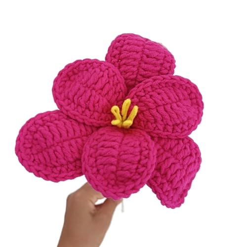 DPSQQ Häkelblumen, gestrickte Blumen, Handgestrickte Blumen, künstliche Tulpen, Blumenstrauß, Baumwollgarn, gehäkelte Kunstblumen for Hochzeit, Zuhause, Tischdekoration, gestrickte Blumen (D)(H) von DPSQQ