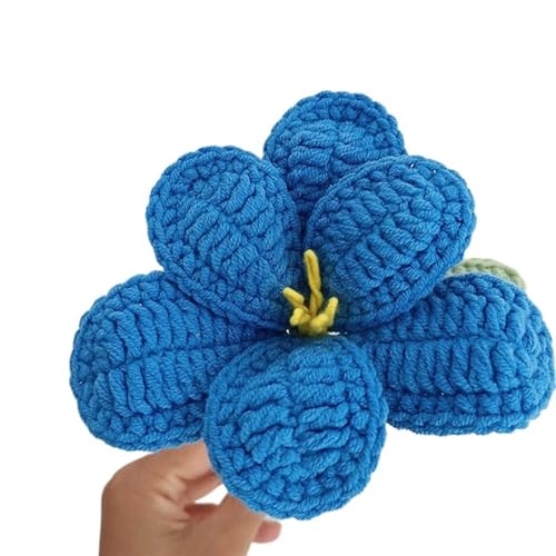 DPSQQ Häkelblumen, gestrickte Blumen, Handgestrickte Blumen, künstliche Tulpen, Blumenstrauß, Baumwollgarn, gehäkelte Kunstblumen for Hochzeit, Zuhause, Tischdekoration, gestrickte Blumen (D)(I) von DPSQQ