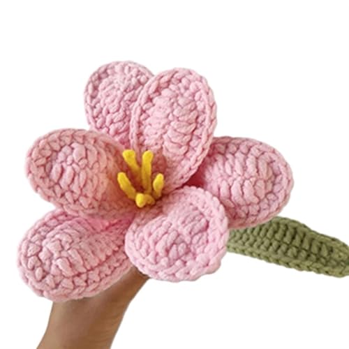 DPSQQ Häkelblumen, gestrickte Blumen, künstlicher Tulpenstrauß, handgefertigte Wolle, gestrickte Blumen, Häkelblumen, Pflanzen, Hausgarten, dekoratives Ornament, gestrickte Blumen (H)(C) von DPSQQ