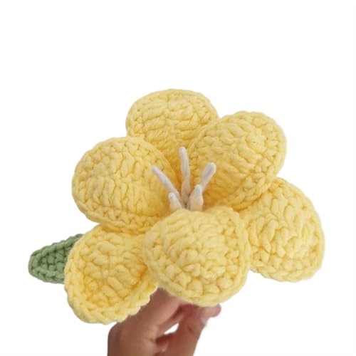 DPSQQ Häkelblumen, gestrickte Blumen, künstlicher Tulpenstrauß, handgefertigte Wolle, gestrickte Blumen, Häkelblumen, Pflanzen, Hausgarten, dekoratives Ornament, gestrickte Blumen (H)(F) von DPSQQ