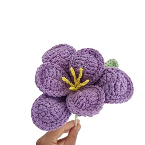 DPSQQ Häkelblumen, gestrickte Blumen, künstlicher Tulpenstrauß, handgefertigte Wolle, gestrickte Blumen, Häkelblumen, Pflanzen, Hausgarten, dekoratives Ornament, gestrickte Blumen (H)(K) von DPSQQ