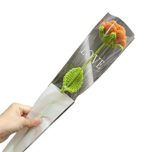 DPSQQ Häkelblumen, gestrickte Blumen, simulierte handgefertigte Rosen-Kunstblumen, Wolle, Strickrosen, Häkel-Heimstrauß-Dekorationen, gestrickte Blumen (09)(11) von DPSQQ