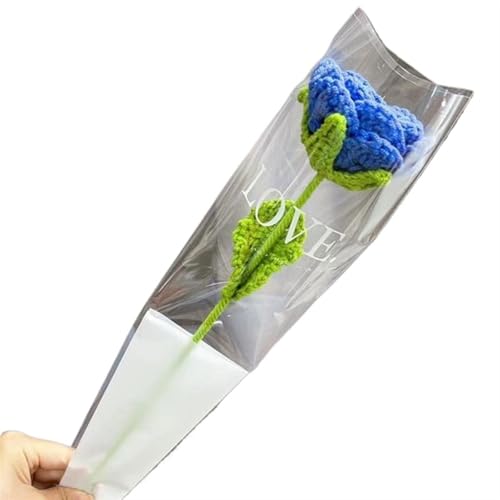 DPSQQ Häkelblumen, gestrickte Blumen, simulierte handgefertigte Rosen-Kunstblumen, Wolle, Strickrosen, Häkel-Heimstrauß-Dekorationen, gestrickte Blumen (09)(6) von DPSQQ