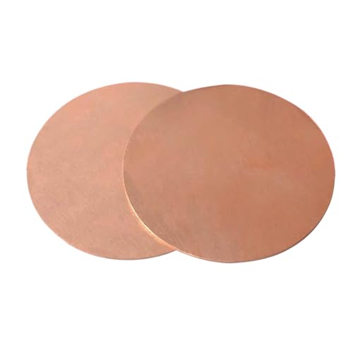 DPSQQ Kupferrunde Platte, 2 Stück Kupferrunde Platte Durchmesser 10-30 mm, 5 mm Dickes Metallblech, geeignet for handwerkliche und industrielle Zwecke, 5 × 20 mm (5 x 10 mm)(5x20mm) von DPSQQ