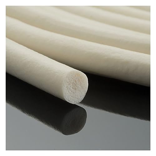 Gummistreifen, 1 Stück m 13 mm 14 15 16 17 18 20 25 Silikonkautschukschaum-Rundstreifen, weißer Silikon-Dichtungsstreifenstab, Schwammstreifen, (13 mm)(18mm) von DPSQQ