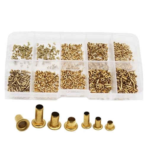 Hohlnieten, 1000 Stück M0.9 M1.3 M1.5 M1.7 Mix-Set Rohrnieten Doppelseitige Leiterplatten-PCB-Nägel Kupfer-Hohlnietmuttern-Kit Hohlnieten, 1000 Stück M0.9 M1.3 M1.5 M1.7 Mix-Set Rohrnieten Doppelseitige Leiterplatten-PCB-Nägel Kupfer-Hohlnietmuttern-Kit von DPSQQ