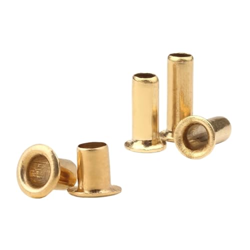 Hohlnieten, M0,9 M1,5 M2 M2,5 M3 M4 M5 M6 Messing-Hohlniet-Einsatzmuttern Leiterplatten-PCB-Nägel Rohrnietmuttern(M2,5 x 5 mm (100 Stück))(M0.9x2.5mm(100pcs)) von DPSQQ