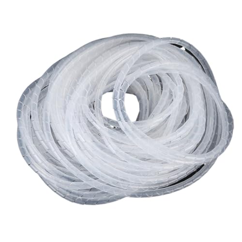 Spiralkabel-Wickelschlauch, Spiralkabel, 15 Meter, weißer Spiralschutzschlauch, 6 mm Außendurchmesser, Kabel-Organizer-Management, Spiralwickelband wickelt Kabel Spiralkabel-Wickelschlauch, Spiralkabel, 15 Meter, weißer Spiralschutzschlauch, 6 mm Außendurchmesser, Kabel-Organizer-Management, Spiralwickelband wickelt Kabel von DPSQQ