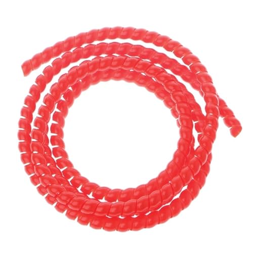 Spiralkabel-Wickelschlauch, Spiralkabel, 2 Meter PP-Spiralwickelbänder, 10 mm Außendurchmesser, Kabel-Ordnungswickel, Drahtmanagement-Organizer-Schlauch, wickelt Kabel (rot)(Red) von DPSQQ