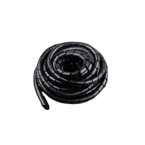 Spiralkabel-Wickelschlauch, Spiralkabel, 21,5 Meter Kabel-Spiralwickelhülsen, schwarzes Spiralwickelrohr, Durchmesser 4 mm, Kabelgehäuseband wickelt Kabel (schwarz)(Black) von DPSQQ