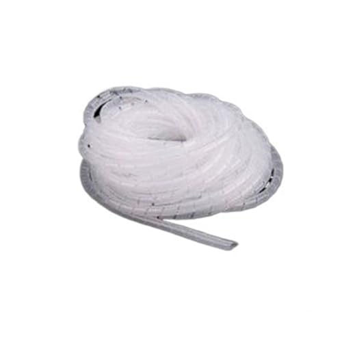 Spiralkabel-Wickelschlauch, Spiralkabel, 21,5 Meter Kabel-Spiralwickelhülsen, schwarzes Spiralwickelrohr, Durchmesser 4 mm, Kabelgehäuseband wickelt Kabel (schwarz)(White) von DPSQQ
